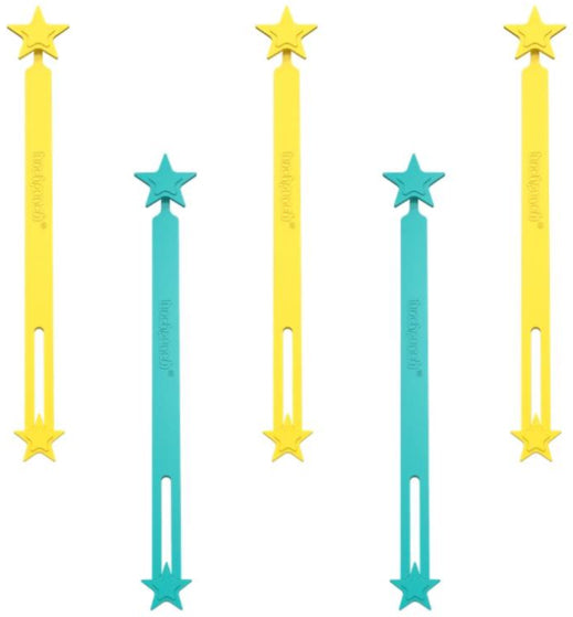 Lunch Punch Silicone Wrap Bands - Yellow (5 pack)