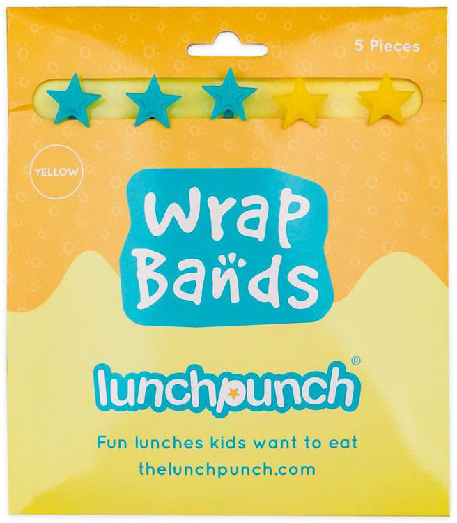 Lunch Punch Silicone Wrap Bands - Yellow (5 pack)