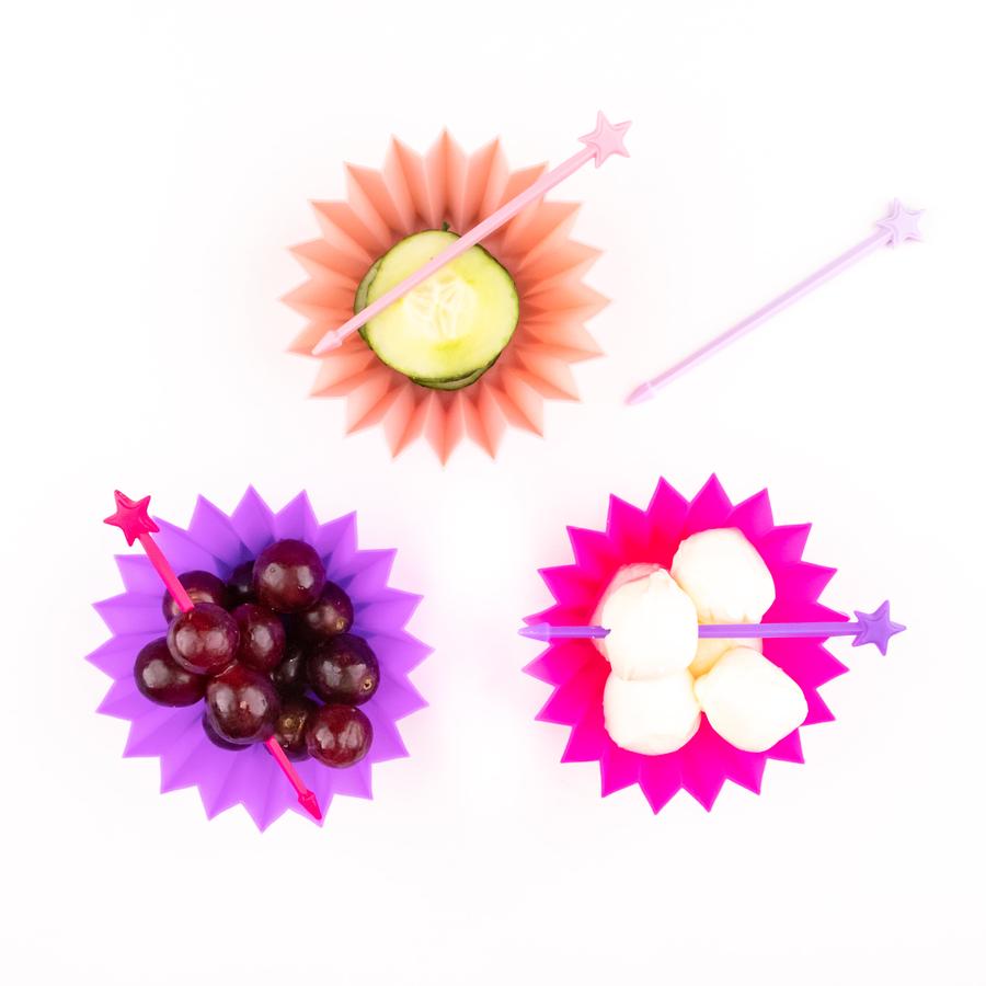 Lunch Punch Jumbo Silicone Cups - Pink (3 pack)