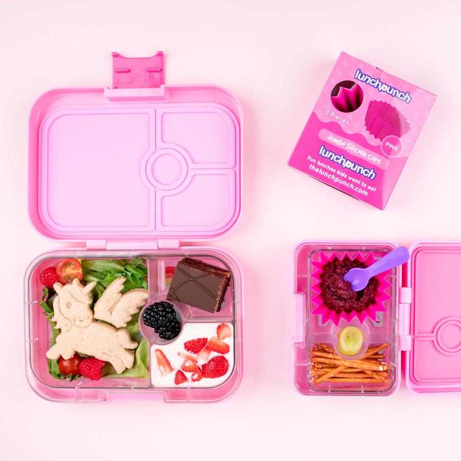 Lunch Punch Jumbo Silicone Cups - Pink (3 pack)