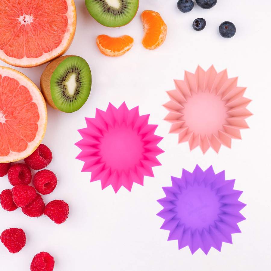Lunch Punch Jumbo Silicone Cups - Pink (3 pack)