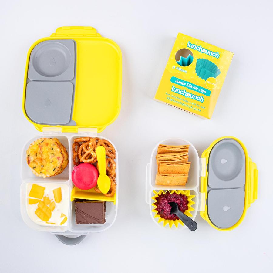 Lunch Punch Jumbo Silicone Cups - Yellow (3 pack)