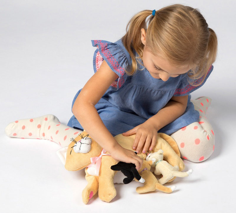 Manhattan Toy Nursing Nina Cat & Kittens (30cm)