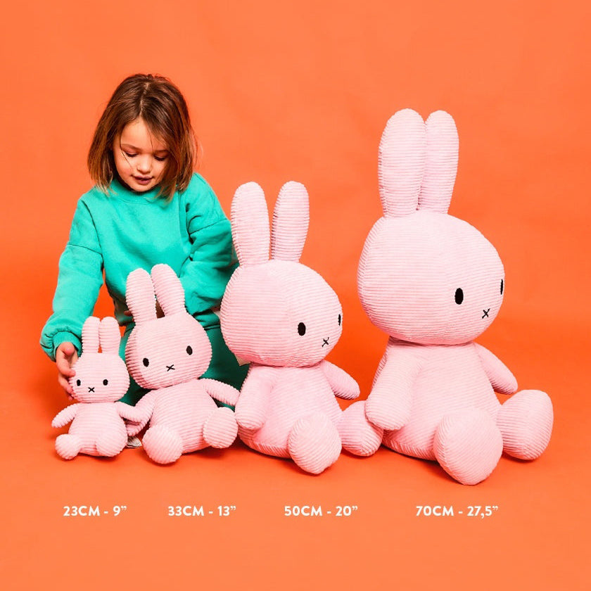 Miffy Plush Sitting ECO Corduroy - Pink (70cm)
