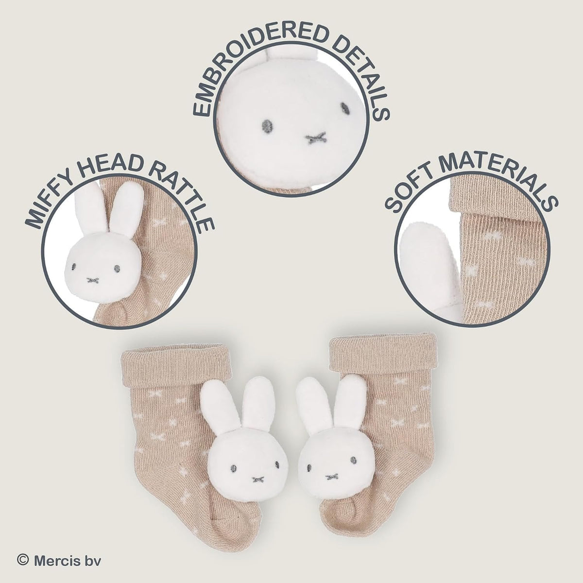 Miffy Baby Foot Rattles - Baby Rattle Socks (0-6m)