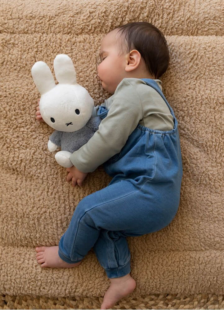 Miffy Plush Fluffy Cuddle Rattle Toy Medium - Blue (25cm)