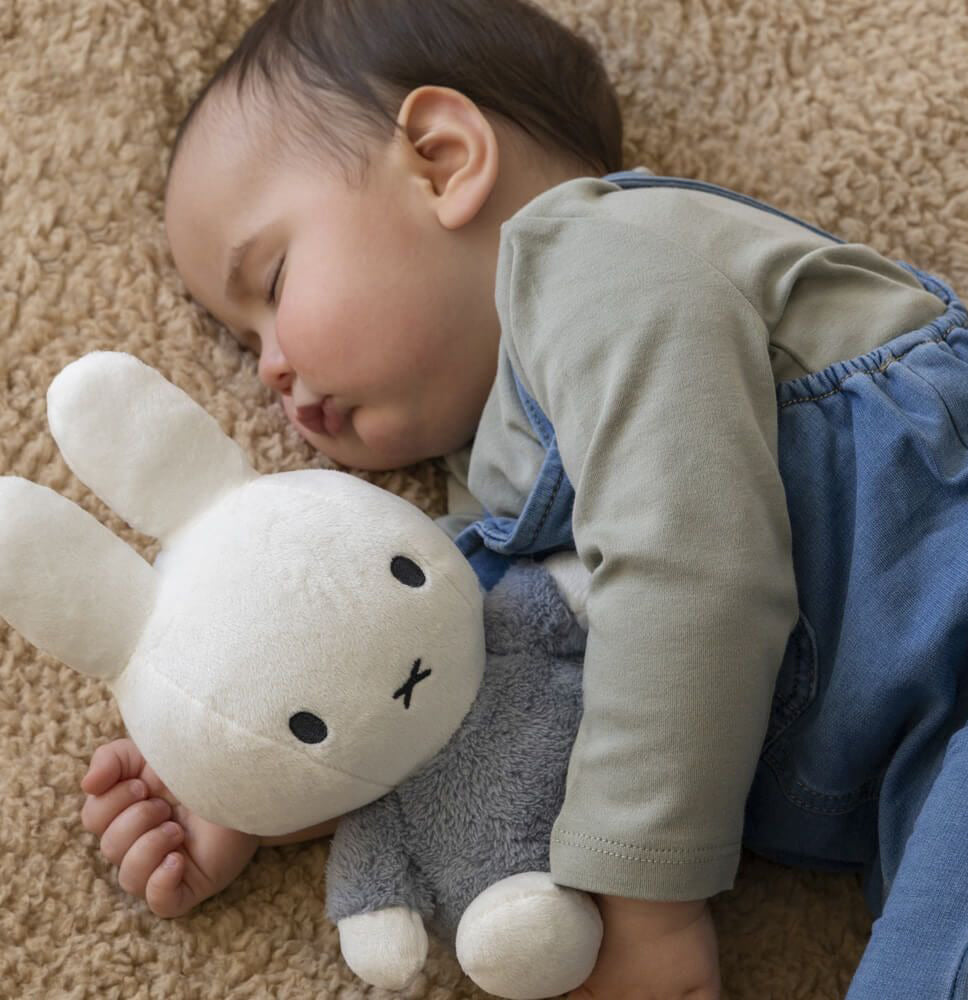 Miffy Plush Fluffy Cuddle Rattle Toy Medium - Blue (25cm)