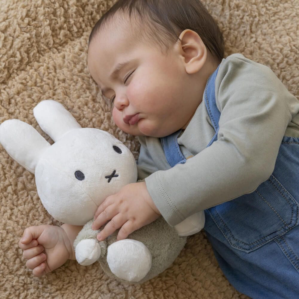 Miffy Plush Fluffy Cuddle Rattle Toy Medium - Green (25cm)
