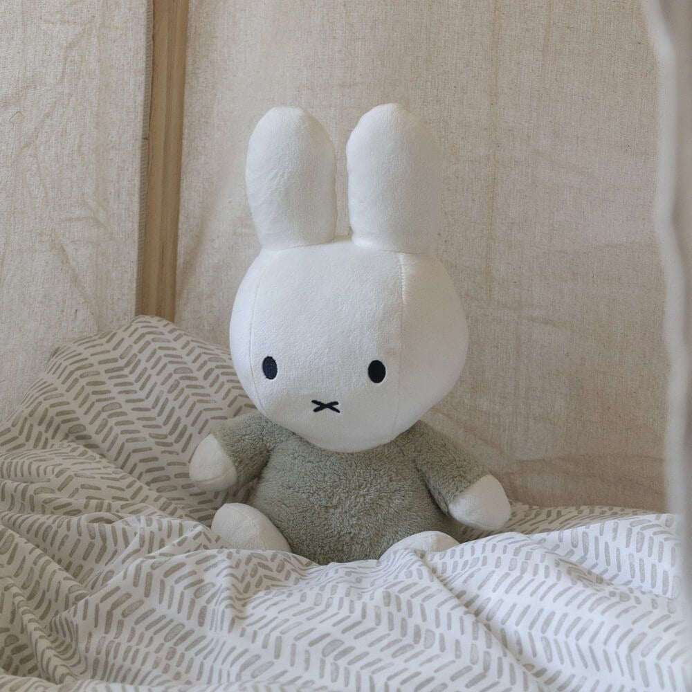 Miffy Plush Fluffy Cuddle Rattle Toy Large - Green (35cm)
