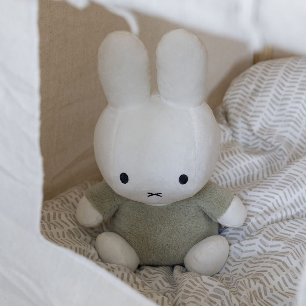 Miffy Plush Fluffy Cuddle Rattle Toy Large - Green (35cm)