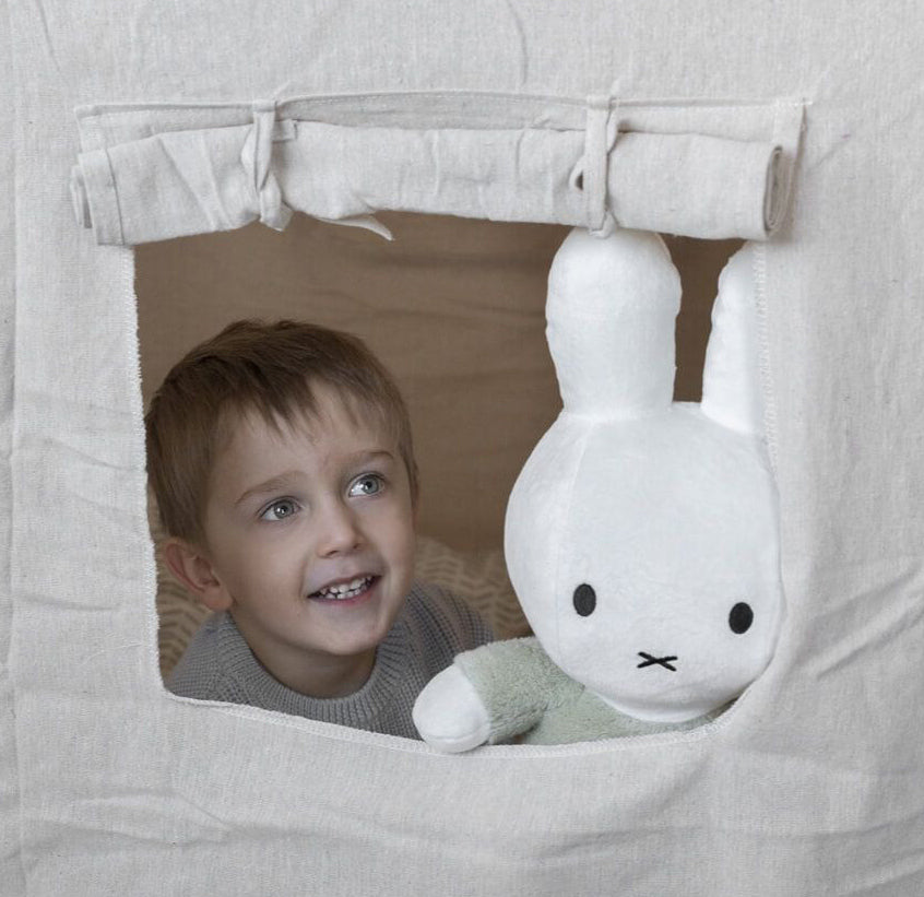 Miffy Plush Fluffy Cuddle Rattle Toy Large - Green (35cm)
