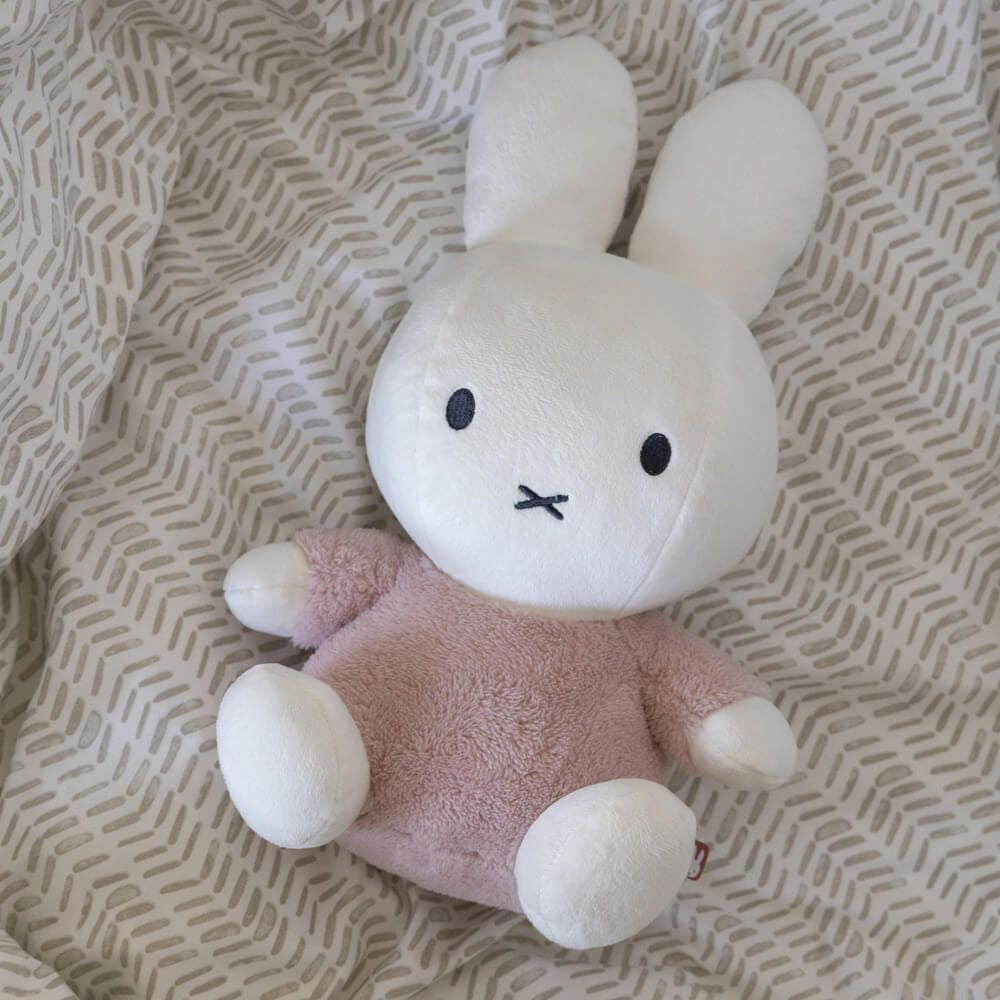Miffy Plush Fluffy Cuddle Rattle Toy Large - Pink (35cm)