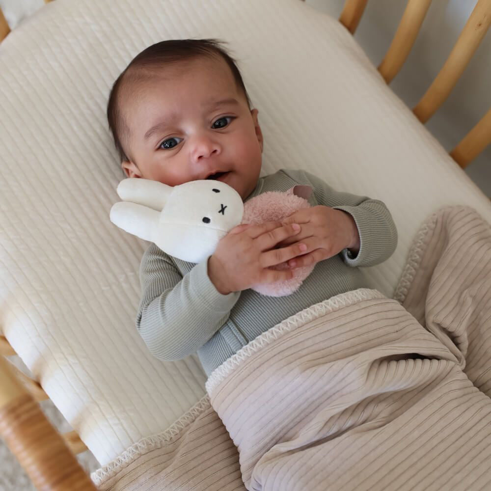 Miffy Plush Fluffy Ring Grab Rattle - Pink