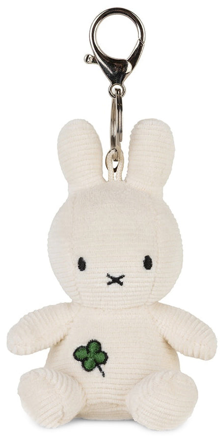 Miffy Plush Four Leaf Clover Keychain - Offwhite