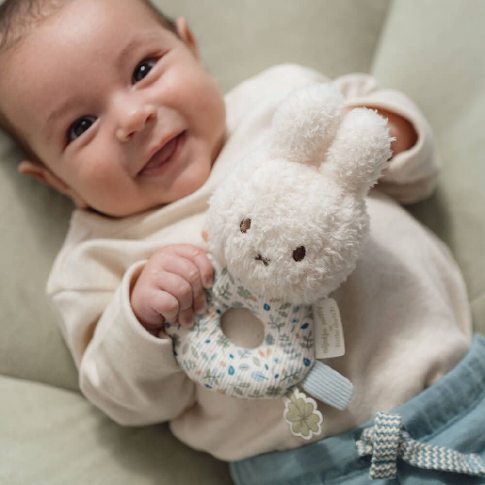 Miffy x Little Dutch Grab Rattle - Lucky Leaves