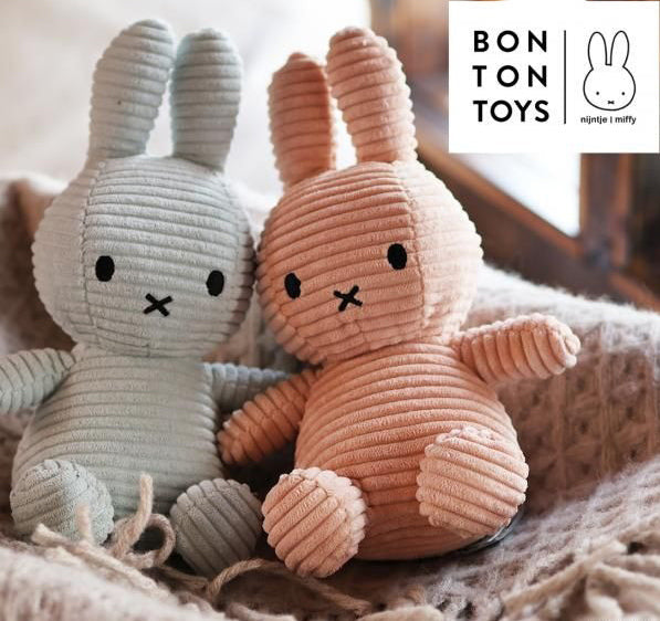 Miffy Plush Sitting ECO Corduroy - Soft Jade (23cm)