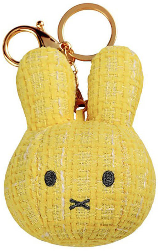 Miffy Plush Boucle-Style Keyring Bag Charm - Yellow (10cm)