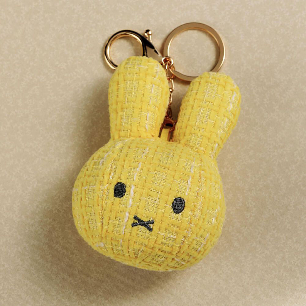 Miffy Plush Boucle-Style Keyring Bag Charm - Yellow (10cm)
