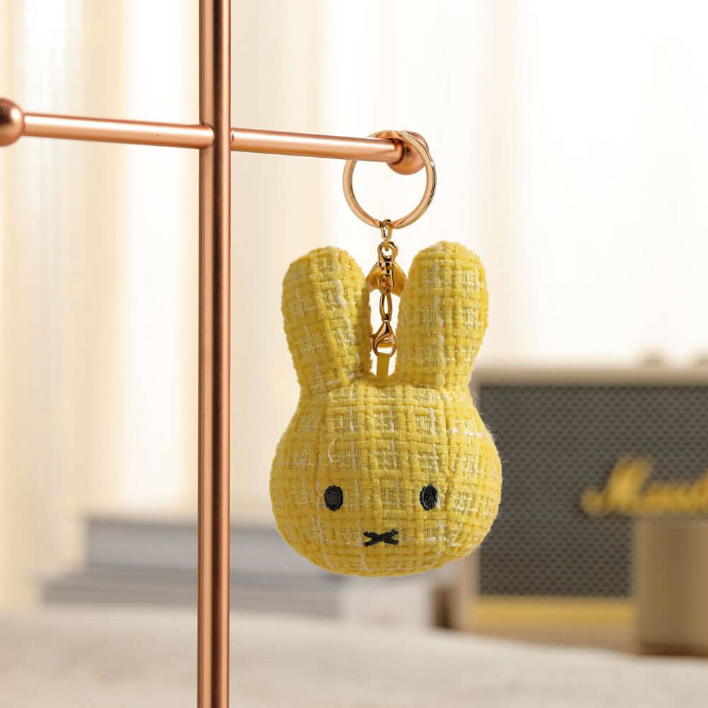 Miffy Plush Boucle-Style Keyring Bag Charm - Yellow (10cm)