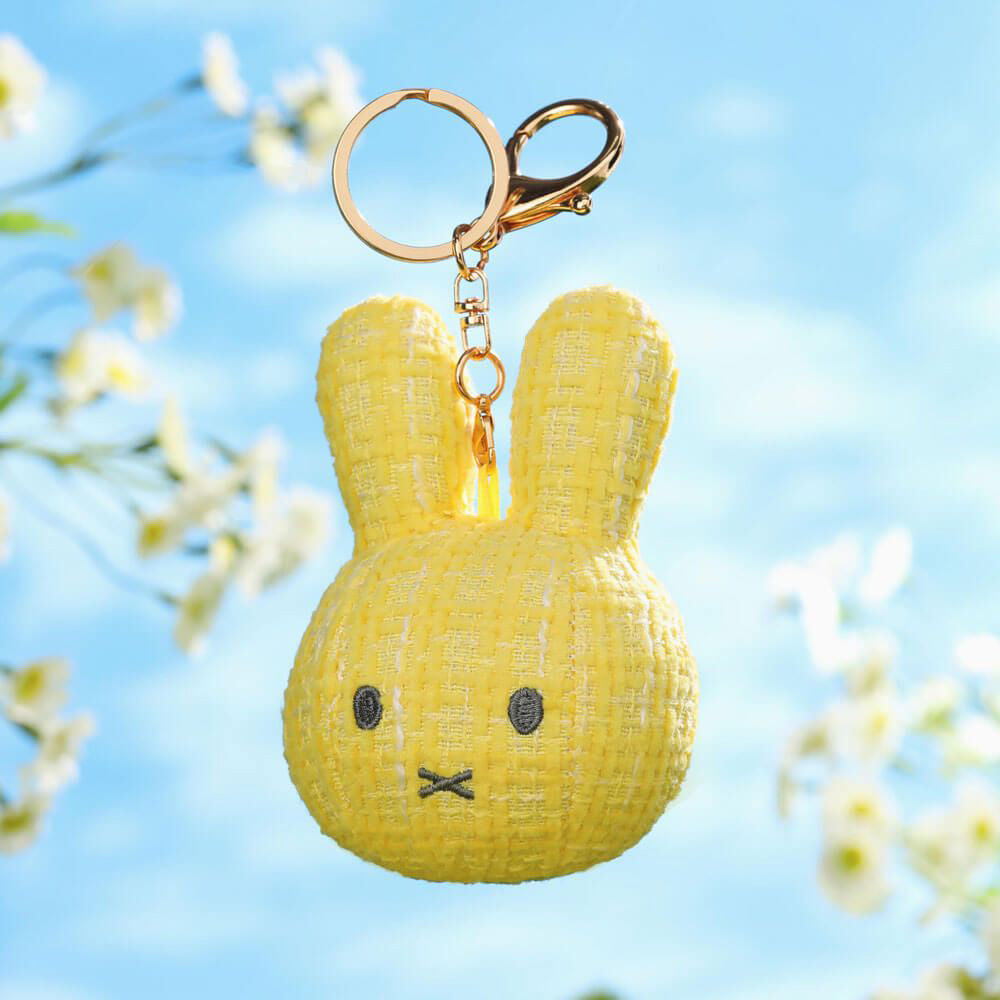 Miffy Plush Boucle-Style Keyring Bag Charm - Yellow (10cm)