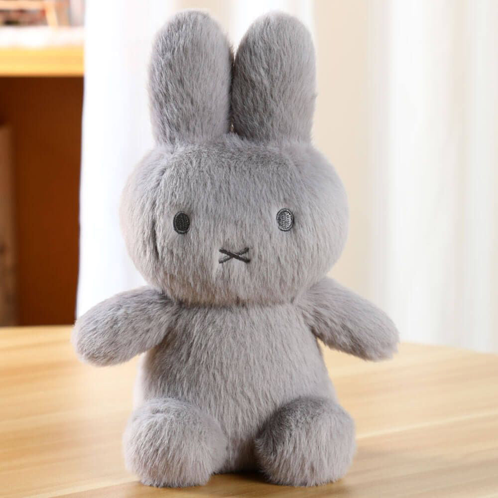 Miffy Plush Fluffy Cuddle Toy Medium - Grey (25cm)