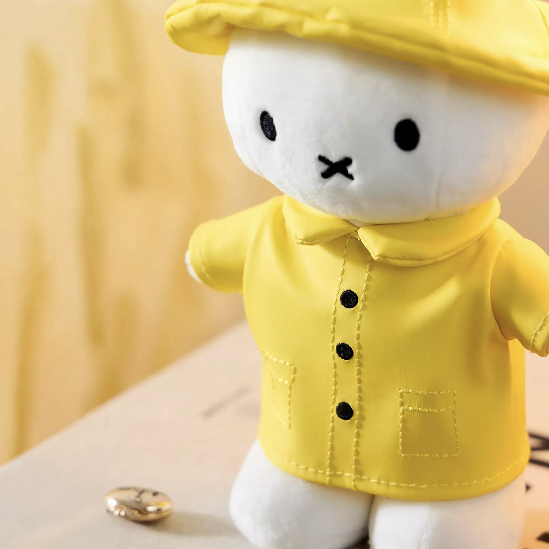 Miffy Plush Standing Rain Suit - Yellow (24cm)