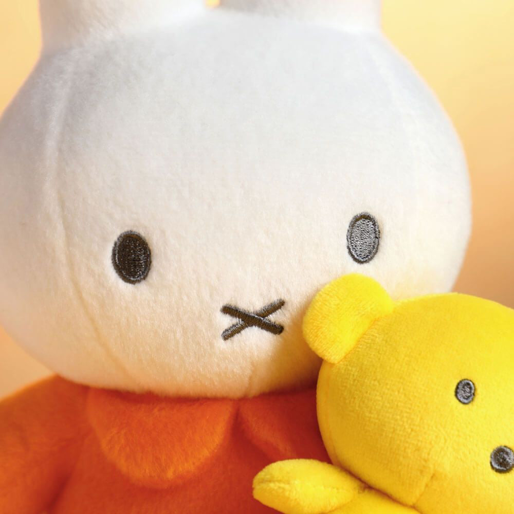 Miffy Plush with Teddy Bear - Orange & Yellow (26cm)