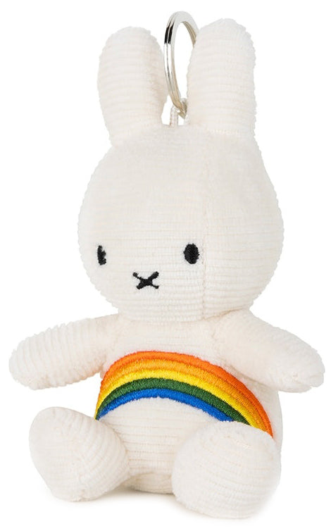 Miffy Plush Rainbow Keychain - Offwhite