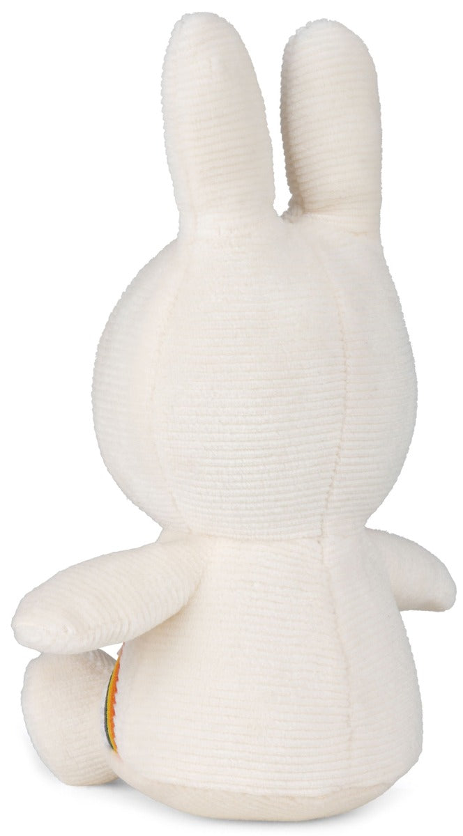 Miffy Plush Sitting Corduroy Rainbow - Off White (18cm)