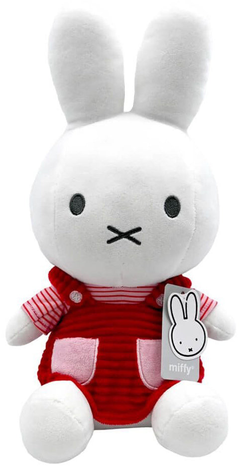 Miffy Plush Sitting in Red & Pink Dress (32cm)
