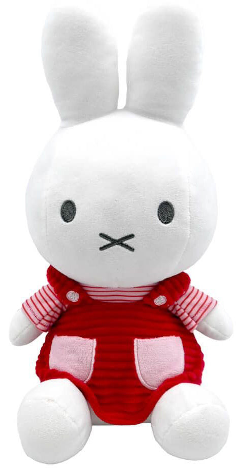Miffy Plush Sitting in Red & Pink Dress (32cm)