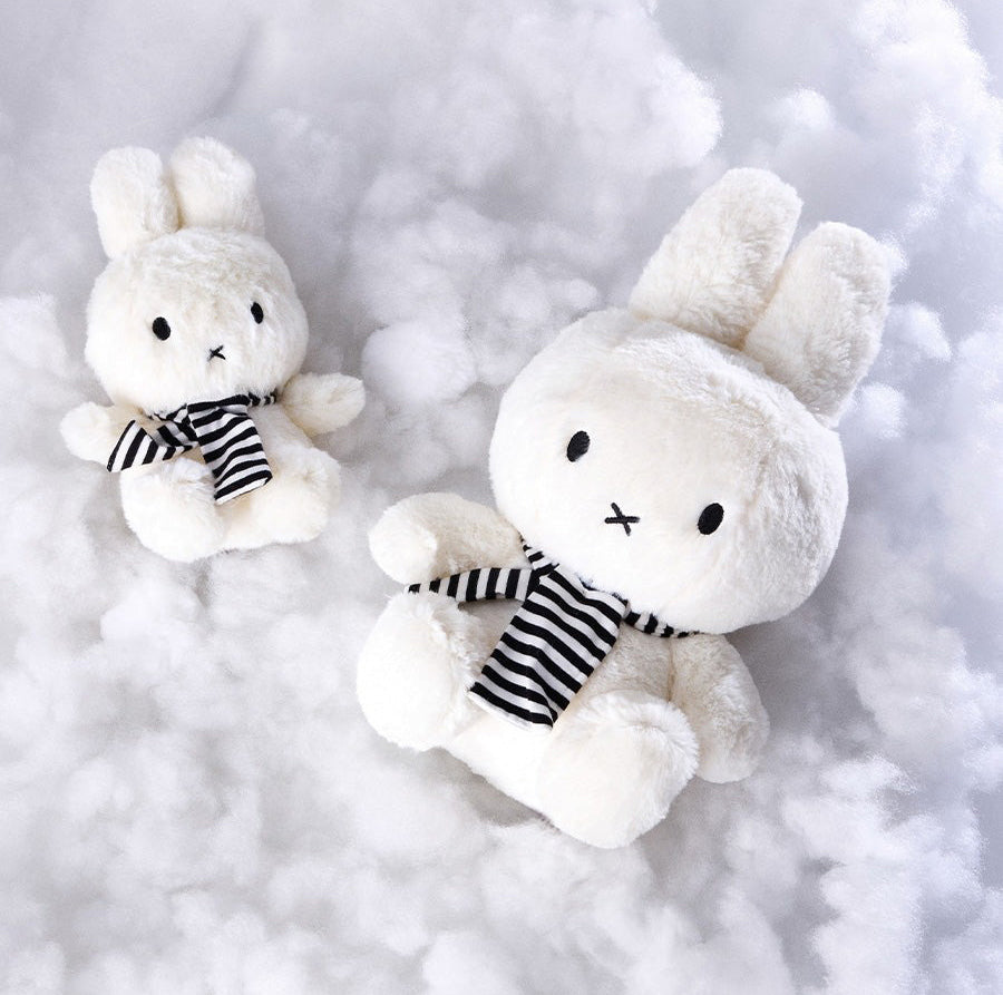 Miffy Plush Sitting Miffy with Scarf - White (23cm)