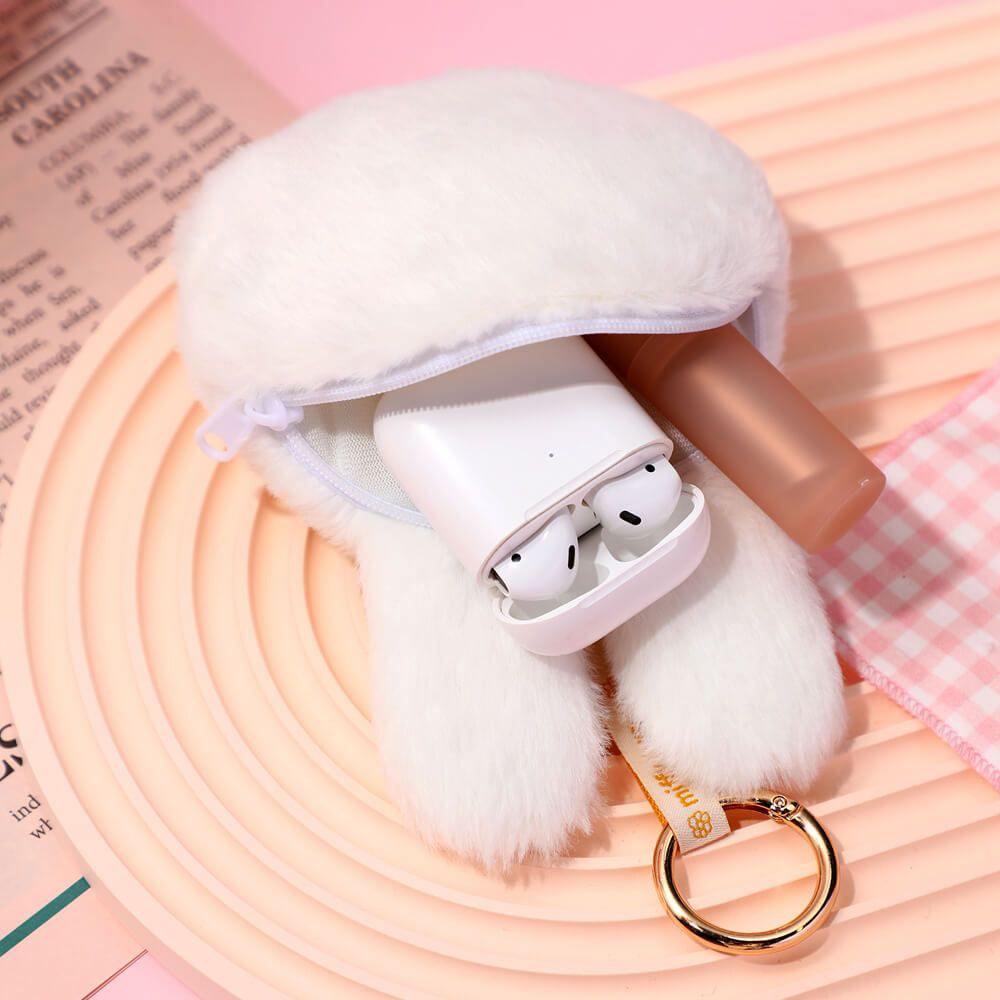 Miffy Plush Purse Keychain Bag Charm - White (15cm)
