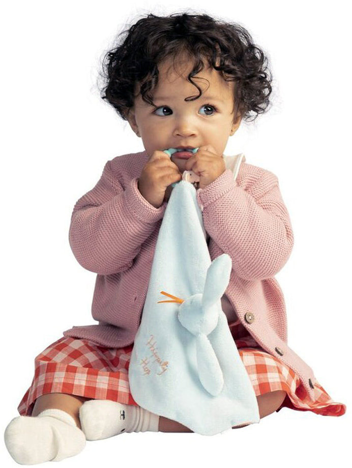 Manhattan Toy Hippity Hop Bunny Blankie - Blue