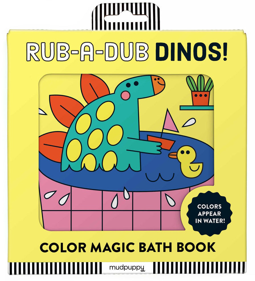 Mudpuppy Colour Magic Bath Book - Rub-A-Dub Dinos