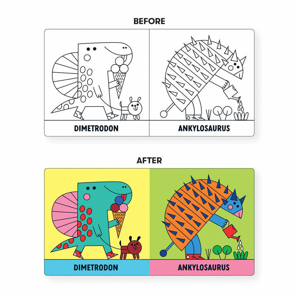 Mudpuppy Colour Magic Bath Book - Rub-A-Dub Dinos