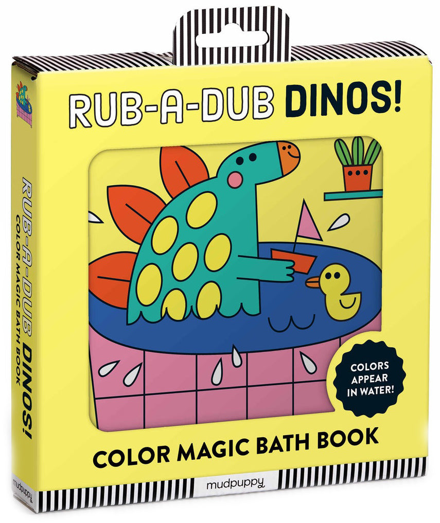 Mudpuppy Colour Magic Bath Book - Rub-A-Dub Dinos