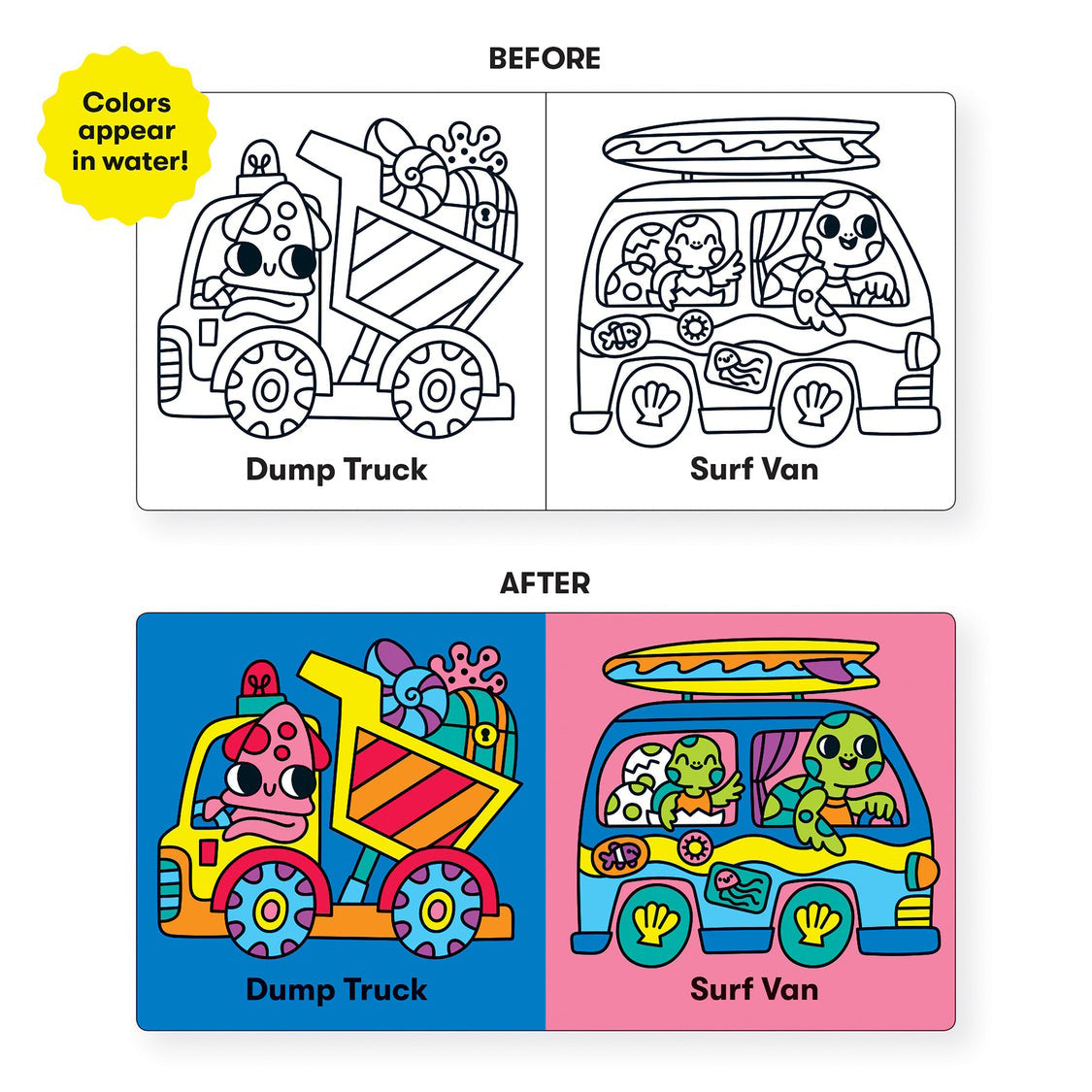 Mudpuppy Colour Magic Bath Book - Marine Life on the Move