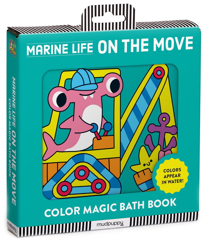 Mudpuppy Colour Magic Bath Book - Marine Life on the Move