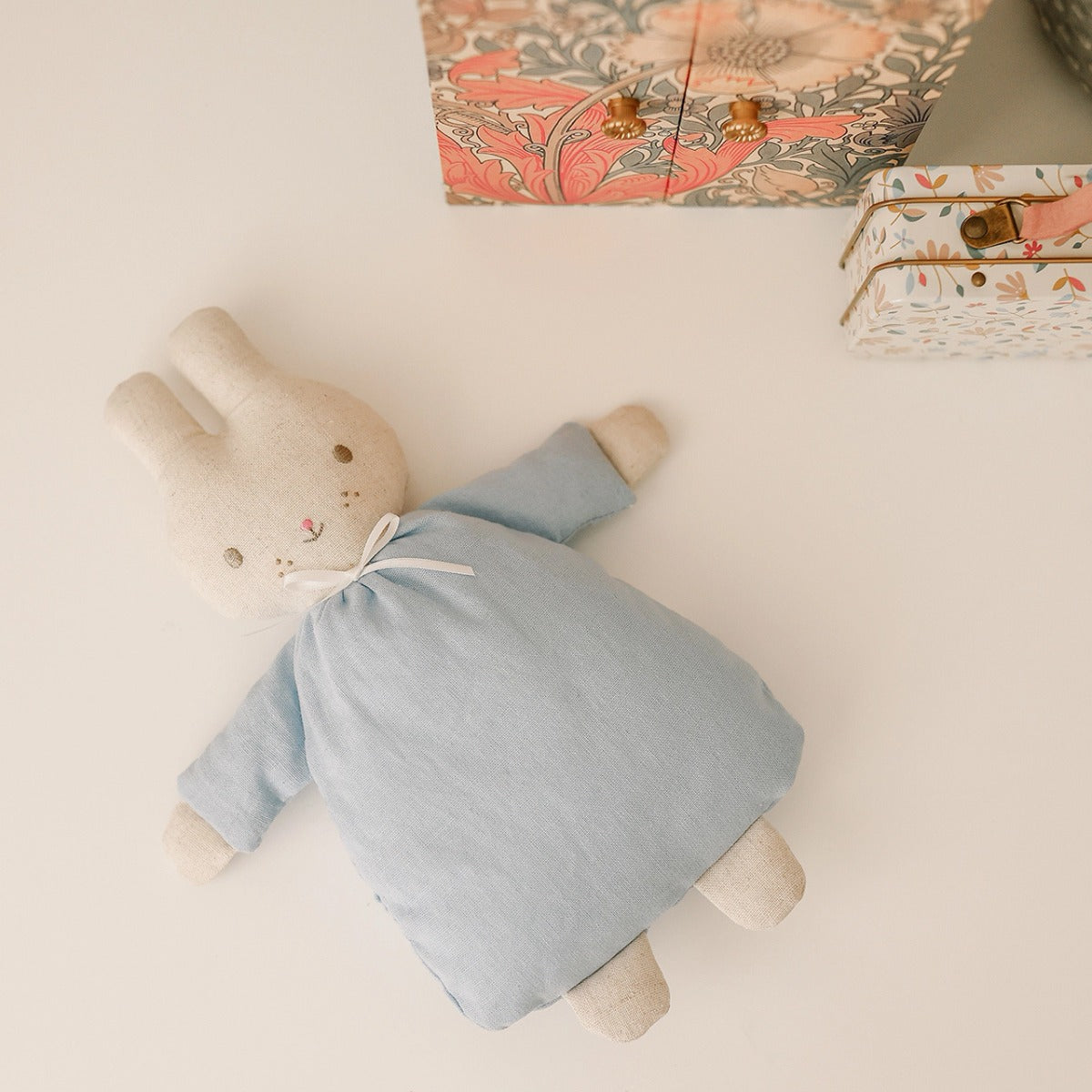 Alimrose Riley Bunny Rattle - Blue (24cm)