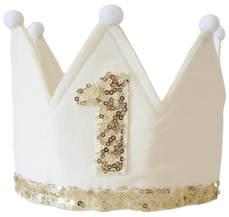 Alimrose 1st Birthday Crown - Ivory