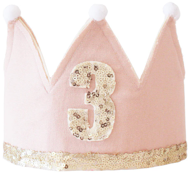 Alimrose 3rd Birthday Crown - Pink