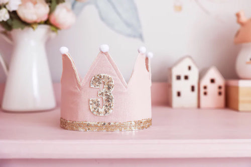 Alimrose 3rd Birthday Crown - Pink