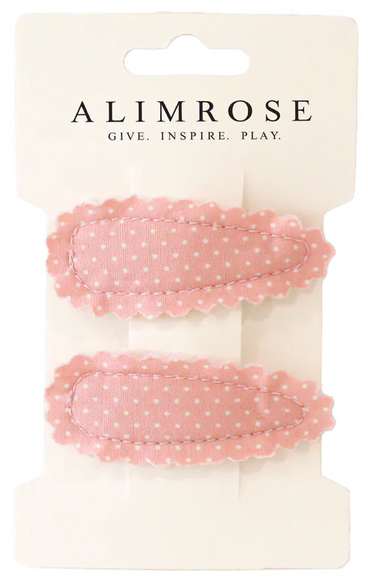 Alimrose Hair Clip Set - Pink White Spot