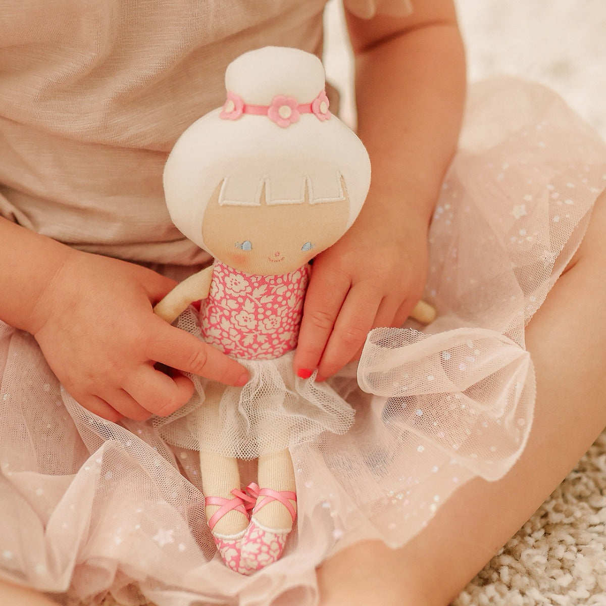 Alimrose Baby Ballerina Doll - Fuchsia Pink (25cm)