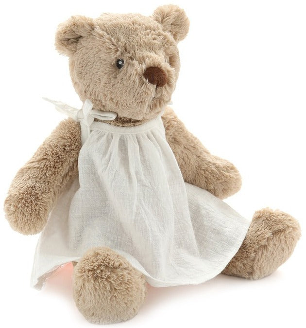 Nana Huchy Mrs Honey Bear - White Dress (40cm)