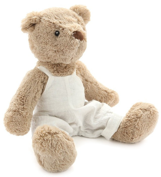 Nana Huchy Mr Honey Bear - White Overalls (40cm)
