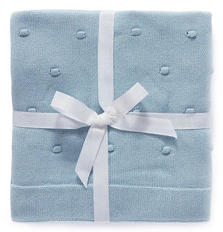 Nana Huchy Bobble Baby Blanket - Baby Blue