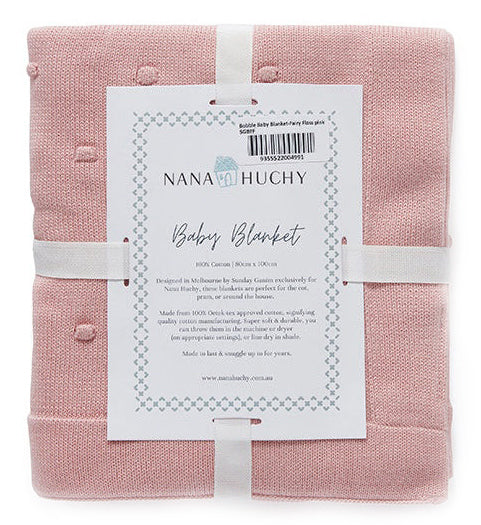 Nana Huchy Bobble Baby Blanket - Fairy Floss Pink