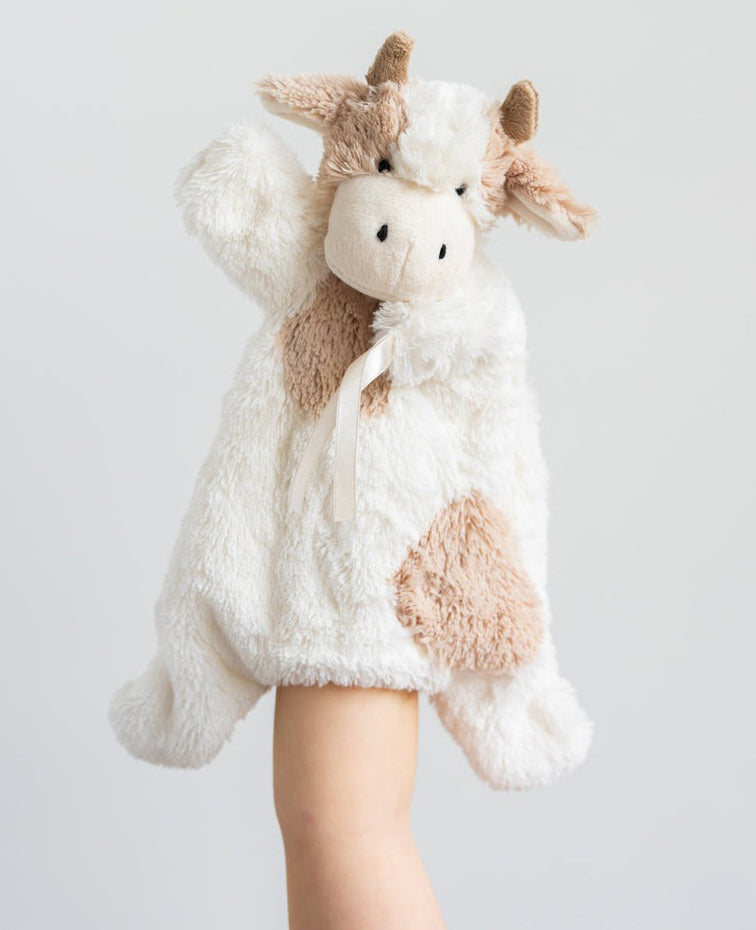 Nana Huchy Clover the Cow Hoochy Coochie Comfort Puppet - Beige (33cm)